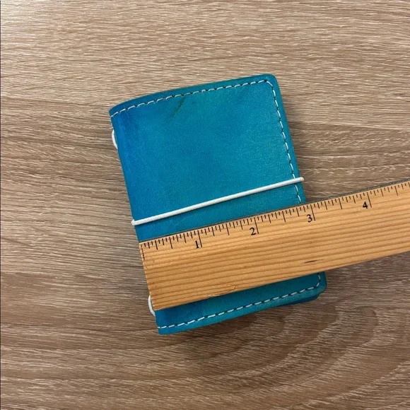 Chic Sparrow NANO Maplewood Turquoise Blue Made USA Leather Cover TN Notebook - Picture 2 of 16